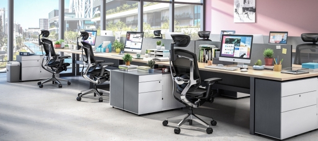 그트차이르 회색 골조 회전 사무실은 잘 팔리고 디자인 인간 환경 공학적 사무실 의자 3을 완화시킵니다