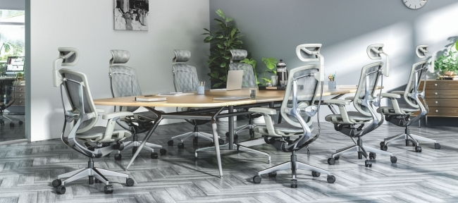 그트차이르 회색 골조 회전 사무실은 잘 팔리고 디자인 인간 환경 공학적 사무실 의자 4를 완화시킵니다