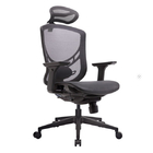 Black PA High Back Swivel Chairs Staff Office Mesh Seating Ergonomic Furniture