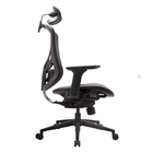 Black PA High Back Swivel Chairs Staff Office Mesh Seating Ergonomic Furniture